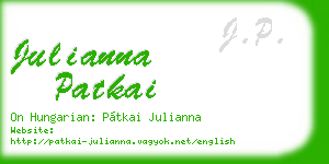 julianna patkai business card