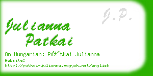 julianna patkai business card